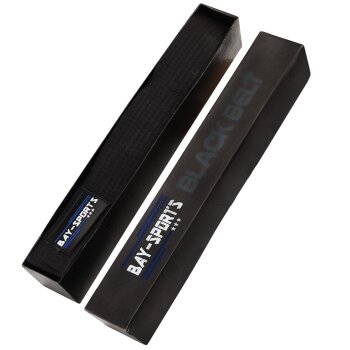Budogürtel SCHWARZ Master Belt 100% Baumwolle im Karton 280 mit Geschenkkarton