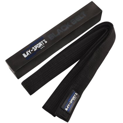Budogürtel SCHWARZ Master Belt 100% Baumwolle im Karton 350 mit Geschenkkarton