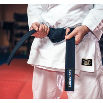 Budogürtel SCHWARZ Master Belt 100% Baumwolle im Karton 350 mit Geschenkkarton