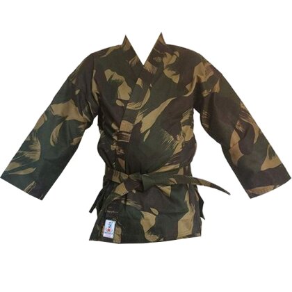 Camouflage Woodland Karatejacke + Gürtel SV Jacke Baumwolle 10 Unzen