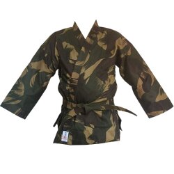 Camouflage Woodland Karatejacke + G&uuml;rtel SV Jacke...