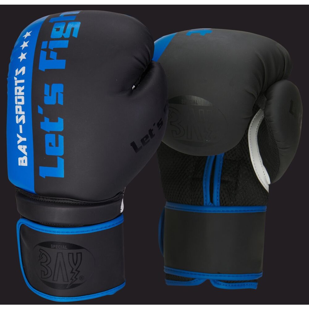 Lets Fight Boxhandschuhe Fresh Mesh schwarz/blau  8 Unzen