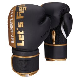 Lets Fight Boxhandschuhe Fresh Mesh schwarz/gold 8 Unzen