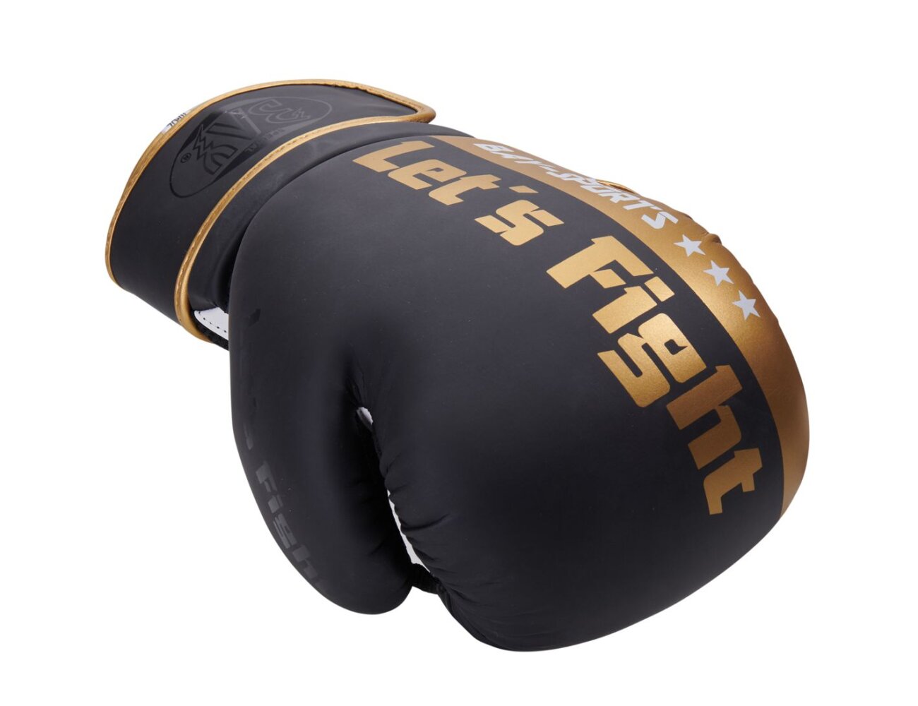 Boxhandschuhe schwarz gold / Qualität v. Fachhändler / BAY-KAMPFSPORT