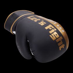 Lets Fight Boxhandschuhe Fresh Mesh schwarz/gold 10 Unzen