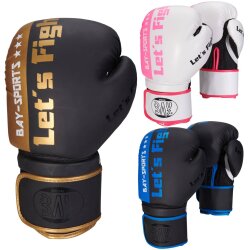 Lets Fight Boxhandschuhe Fresh Mesh schwarz/gold 10 Unzen