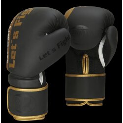 Lets Fight Boxhandschuhe Fresh Mesh schwarz/gold 10 Unzen