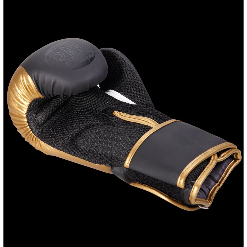 Lets Fight Boxhandschuhe Fresh Mesh schwarz/gold 10 Unzen