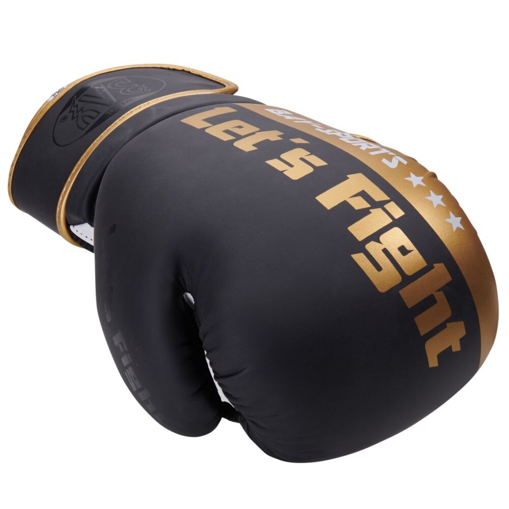 Lets Fight Boxhandschuhe Fresh Mesh schwarz/gold 8 - 10 Unzen 10 Unzen