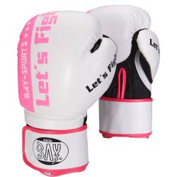 Lets Fight Boxhandschuhe Fresh Mesh weiß/pink 8 - 10 Unzen