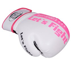 Lets Fight Boxhandschuhe Fresh Mesh wei&szlig;/pink 8 - 10 Unzen