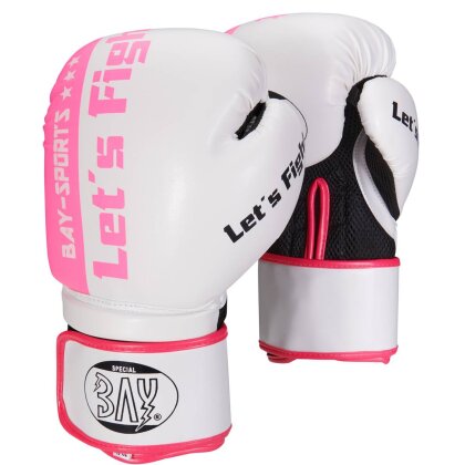 Lets Fight Boxhandschuhe Fresh Mesh weiß/pink 10 Unzen