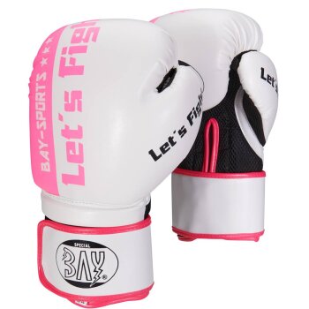 Lets Fight Boxhandschuhe Fresh Mesh weiß/pink 10 Unzen