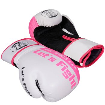Lets Fight Boxhandschuhe Fresh Mesh weiß/pink 10 Unzen