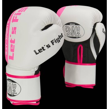 Lets Fight Boxhandschuhe Fresh Mesh weiß/pink 10 Unzen