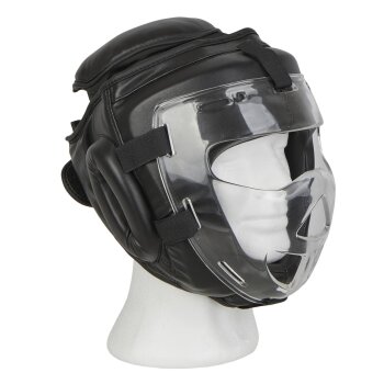 BAY Kopfschutz mit Maske Visier Plexiglas Krav Maga Kampfsport SV Kopfschützer  L