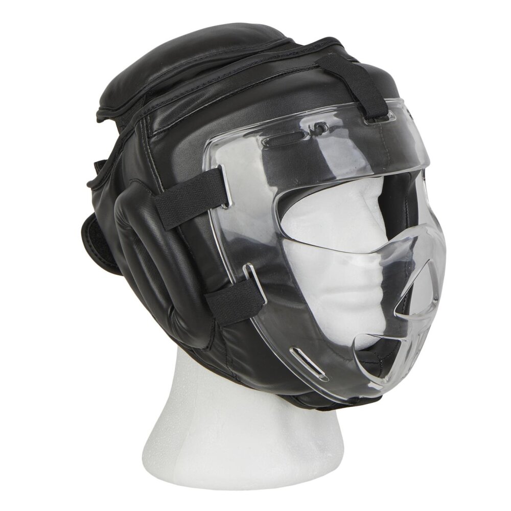 BAY Kopfschutz mit Maske Visier Plexiglas Krav Maga Kampfsport SV Kopfschützer  L