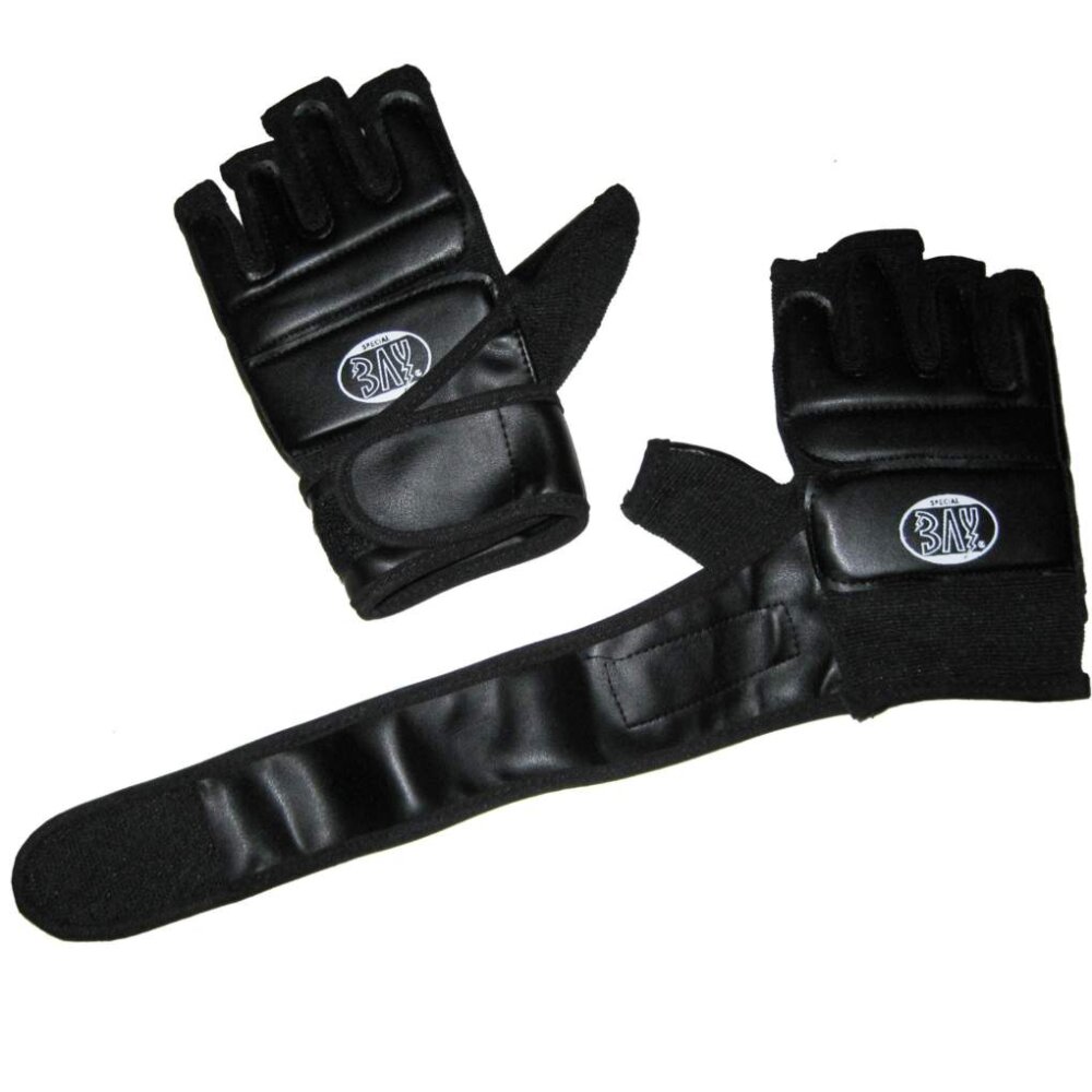 Fit Einsteiger MMA Krav Maga Wing Tsun Handschutz schwarz/schwarz XXS