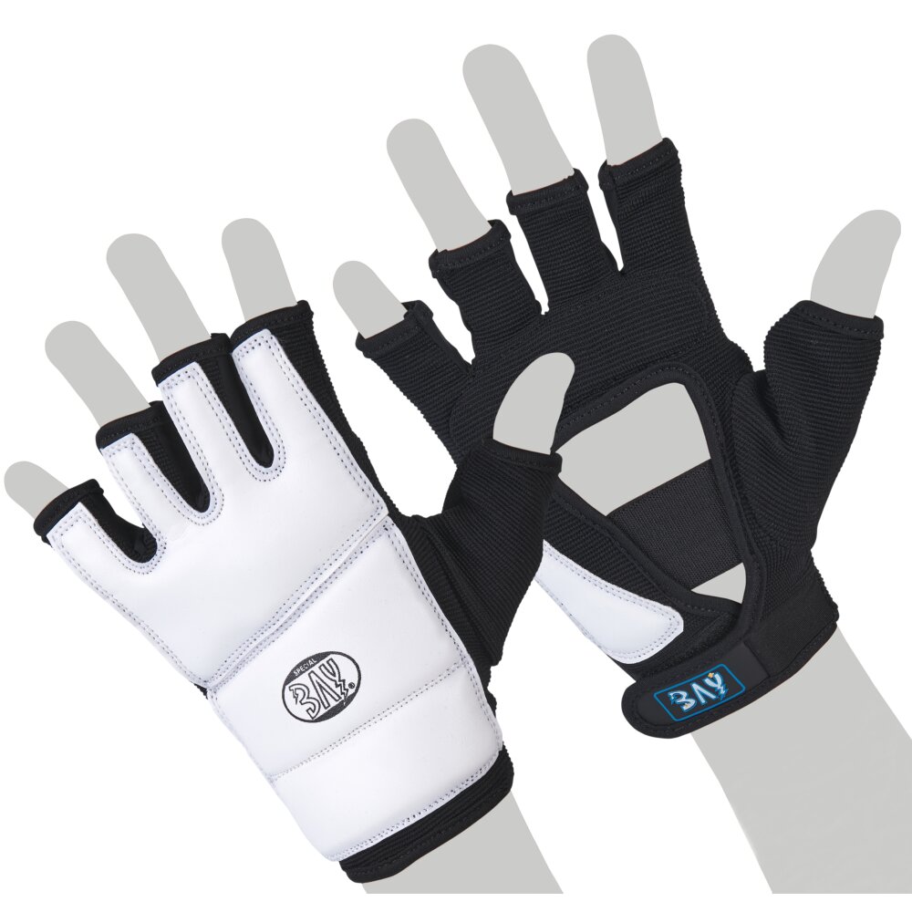 B-Ware Touch Krav Maga Wing Tsun TKD Handschutz weiß XXL