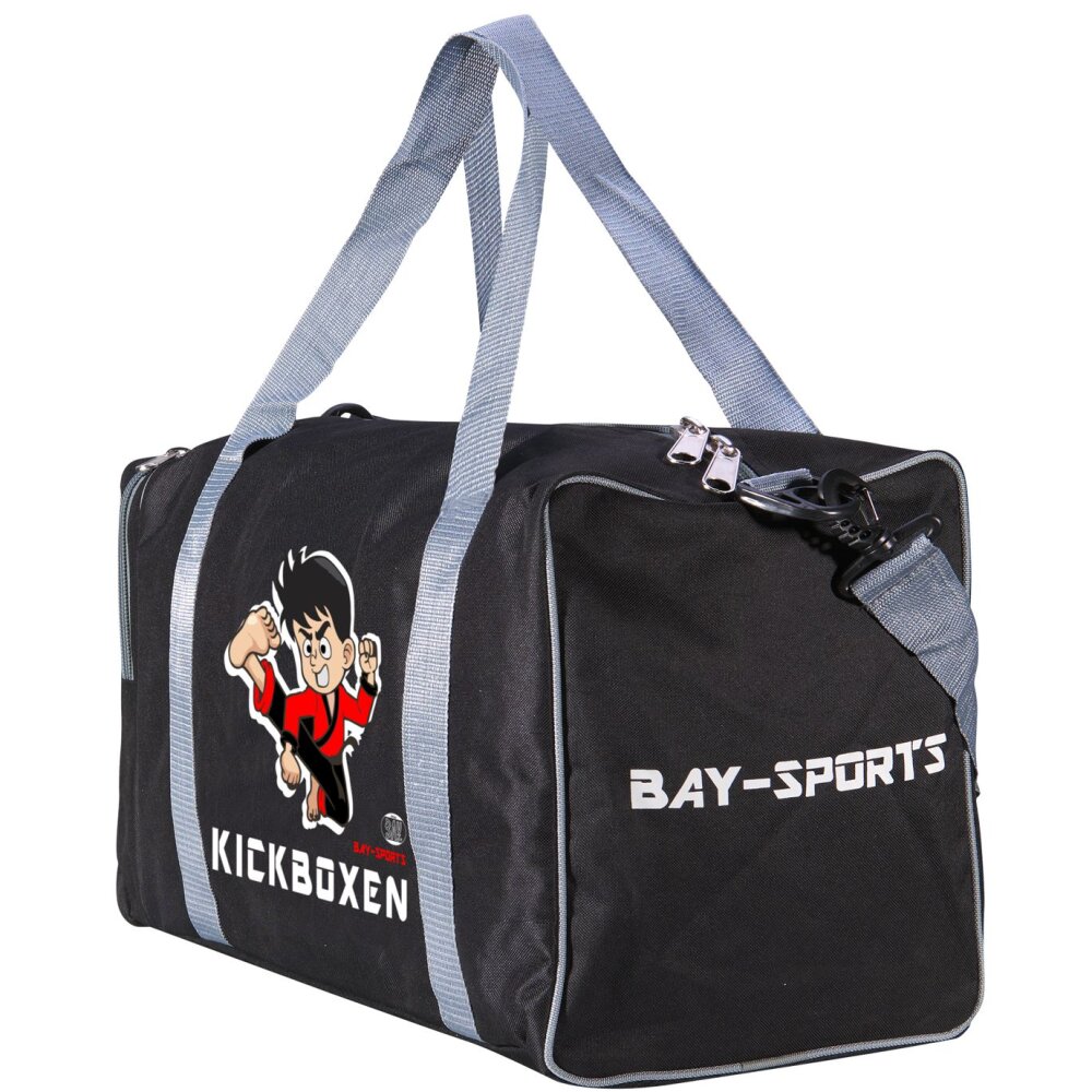 Sporttasche f&uuml;r Kinder Kickboxen schwarz/grau 50 cm
