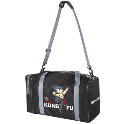 Sporttasche für Kinder Kung Fu schwarz/grau 50 cm