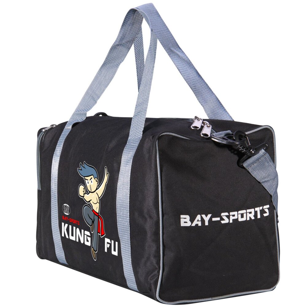 Sporttasche f&uuml;r Kinder Kung Fu schwarz/grau 50 cm
