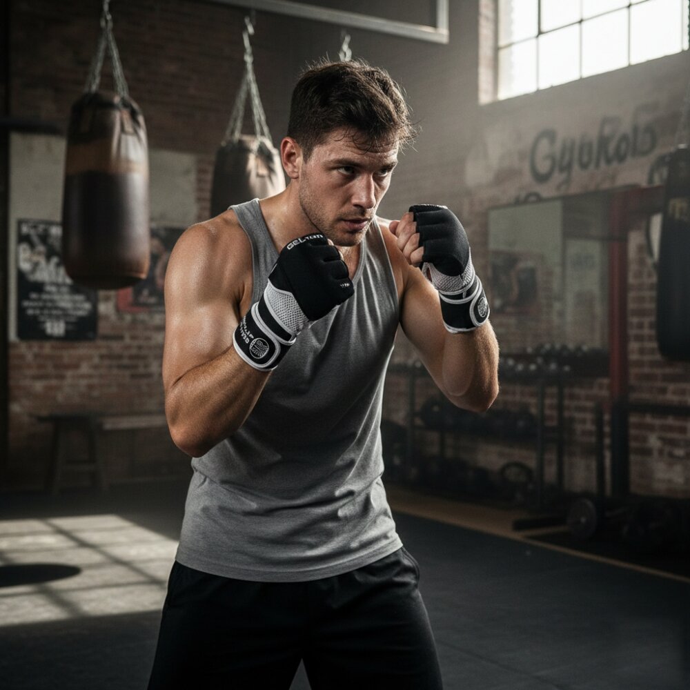 Winsome Mesh Neopren Handschuhe MMA Krav Maga schwarz weiß M