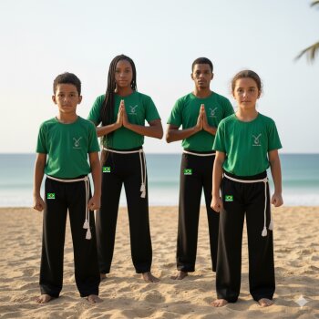 Capoeira Hose AXE  schwarz uni  6XS - XXL Kinder Erwachsene