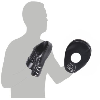 Curved Medium Ergo Handpratzen krumm schwarz Paar - weich