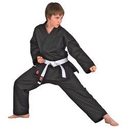 Karateanzug Danrho Dojo-Line schwarz Karate Gi 120 cm