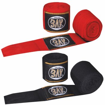 BAY-Sports Boxbandagen 1,5 - 5,0 m elastisch Box-Bandagen Tapes Boxen Handbandagen