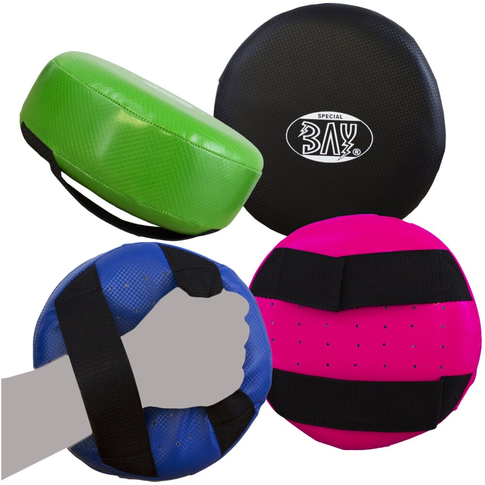 BAY-Sports Krav Maga Softi SV Schlagpolster runde Pratzen Self Defence Schlagkissen
