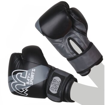 Mini Fighter Let´s Fight Kinder Boxhandschuhe schwarz/grau 6 Unzen