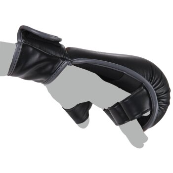 Mat Fighter Karate Ju-Jutsu Handschuhe schwarz grau XXS