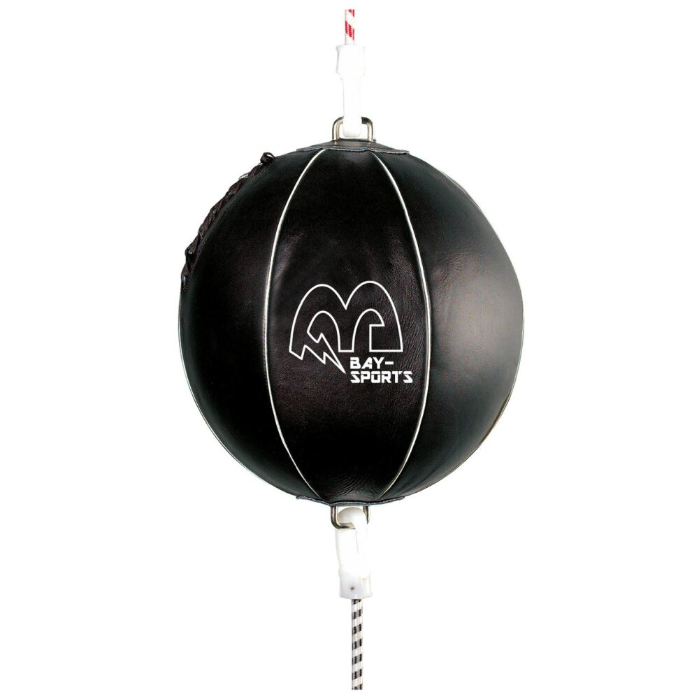ANGEBOT des Monats - Doppelendball schwarz PU Kunstleder inkl. Gummispannseile - Punchingball