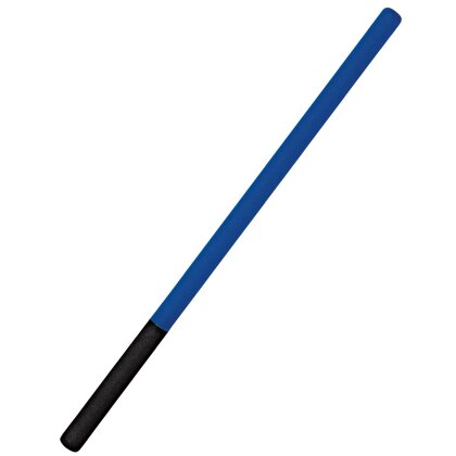 Soft Schlagstock dünn 3 cm Ø Training 60 cm mit Schaumstoff schwarz / blau