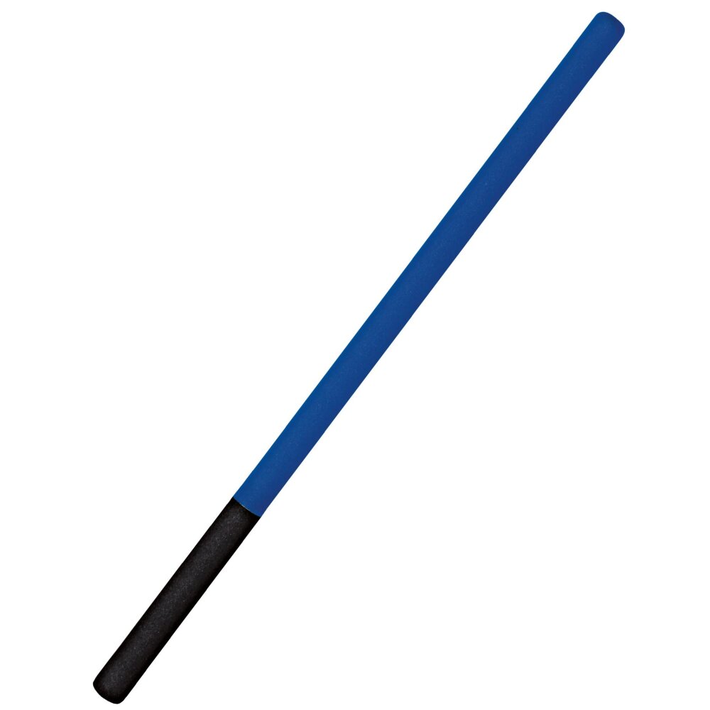 Soft Schlagstock d&uuml;nn 3 cm &Oslash; Training 60 cm mit Schaumstoff schwarz / blau