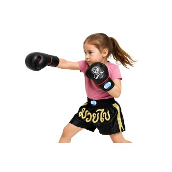 SET ANGEBOT Kinder Box Schlagpolster Leon Boxhandschuhe + Black Corner Arm-Pratze 4 Unzen