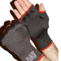 Set - Discount Leon Kinder Boxhandschuhe schwarz/rot 2 - 8 Unzen + Schlupfbandagen GRATIS 4 Unzen M
