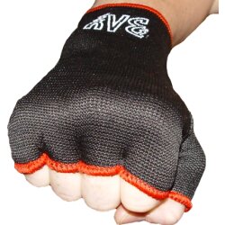Set - Discount Leon Kinder Boxhandschuhe schwarz/rot 2 - 8 Unzen + Schlupfbandagen GRATIS 4 Unzen M