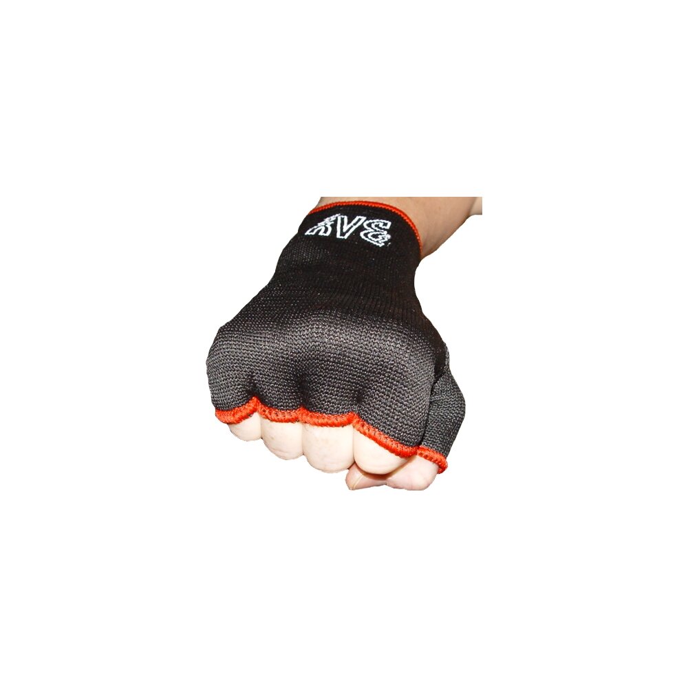 Set - Discount Leon Kinder Boxhandschuhe schwarz/rot 2 - 8 Unzen + Schlupfbandagen GRATIS 8 Unzen L