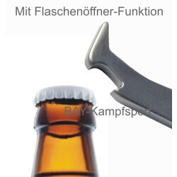 Flaschen&ouml;ffner High Kick Figur Kickboxen Schl&uuml;sselanh&auml;nger metallic rot