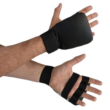 Wing Tsun Faustschutz Leder schwarz XL