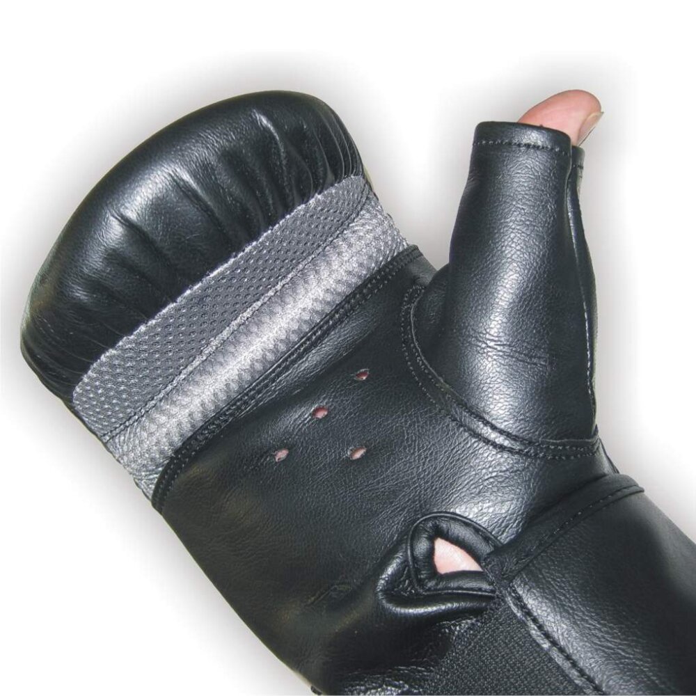 Kalima 2.1 Sandsackhandschuhe Leder Fresh Mesh schwarz/grau SS
