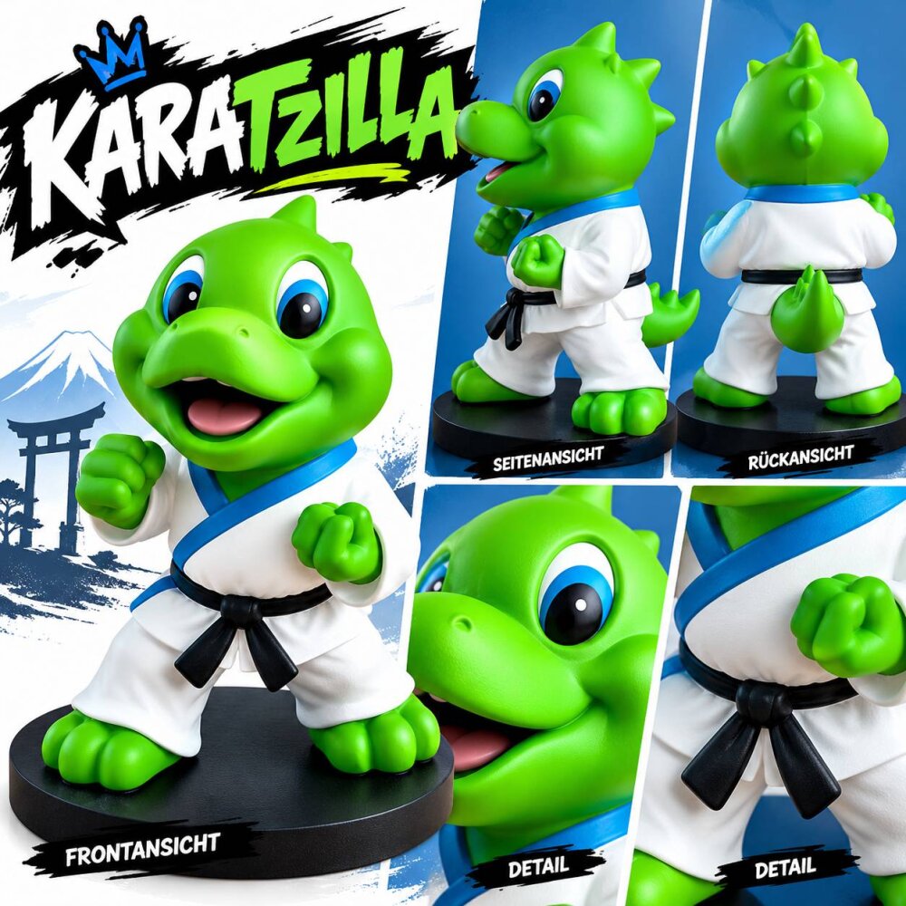Karatzilla Budo Figur Drache auf Bodenplatte