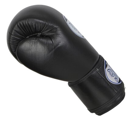 KO Fighter Vollkontakt Boxhandschuhe Leder schwarz 10 - 16 Unzen