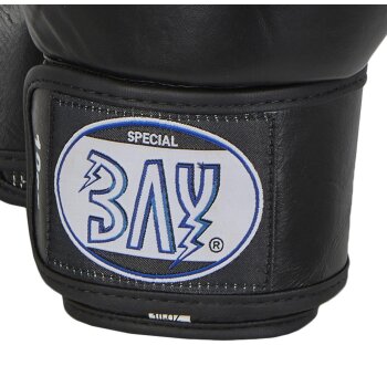 KO Fighter Vollkontakt Boxhandschuhe Leder schwarz 10 Unzen