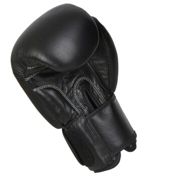 KO Fighter Vollkontakt Boxhandschuhe Leder schwarz 10 Unzen