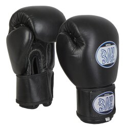 KO Fighter Vollkontakt Boxhandschuhe Leder schwarz 16 Unzen