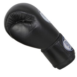 KO Fighter Vollkontakt Boxhandschuhe Leder schwarz 16 Unzen